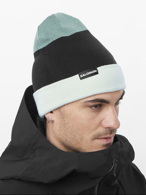 FLATSPIN REVERSIBLE Unisex Beanie MISTY BLUE / DEEP BLACK / ARCTIC