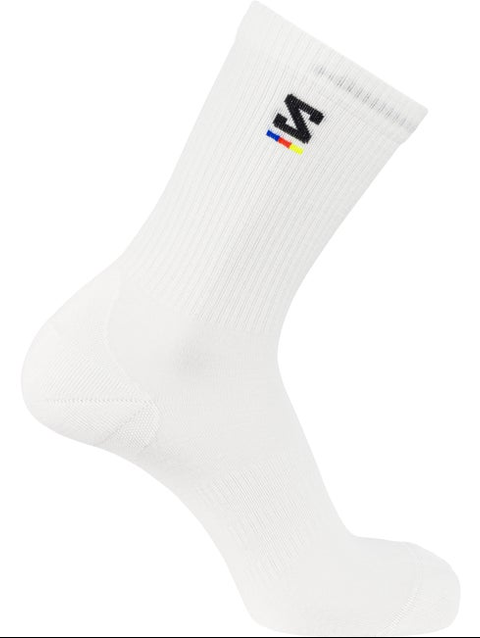 SUNDAY SMART CREW Unisex Socks SNOW / BLACK