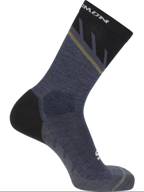 SPEEDCROSS CREW Unisex Socks India Ink / BLACK / DRIED HERB