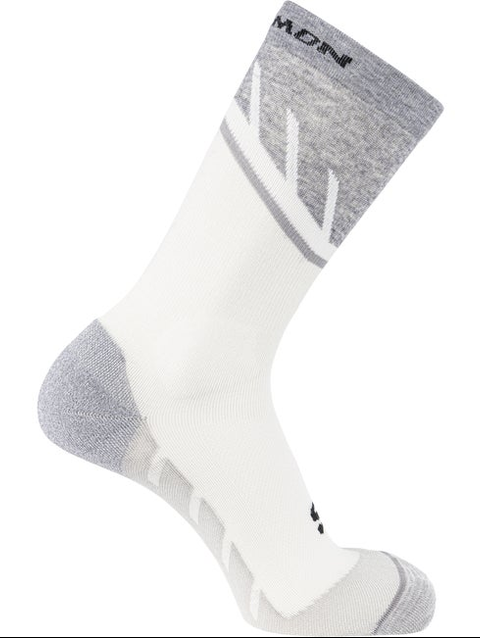 SPEEDCROSS CREW Unisex Socks WHITE / LIGHT GREY MELANGE B1004 / Light Grey.