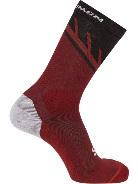 SPEEDCROSS CREW Unisex Socks RED DAHLIA / BLACK / Poppy Red