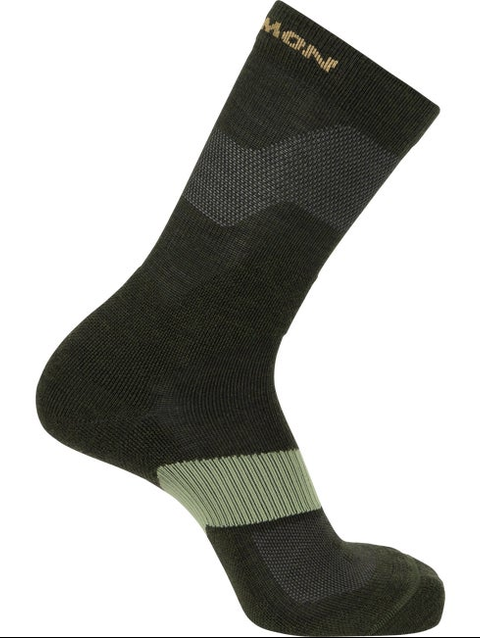 X ULTRA CREW Unisex Socks Peat / DEEP LICHEN GREEN / Kelp