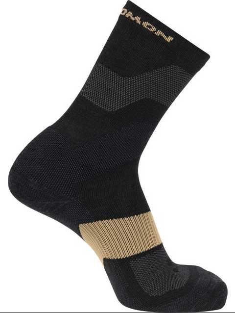 X ULTRA CREW Unisex Socks BLACK / Kelp