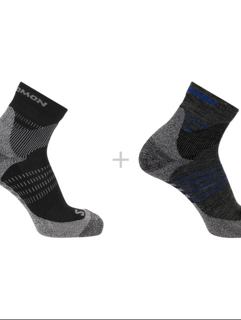 X ULTRA ACCESS QUARTER 2-PACK Unisex Socks Anthracite / BLACK