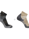 X ULTRA ACCESS QUARTER 2-PACK Unisex Socks BLEACHED SAND / BLACK