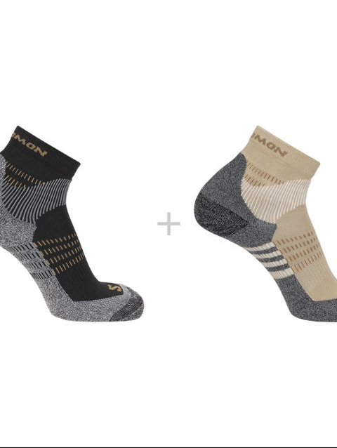 X ULTRA ACCESS QUARTER 2-PACK Unisex Socks BLEACHED SAND / BLACK