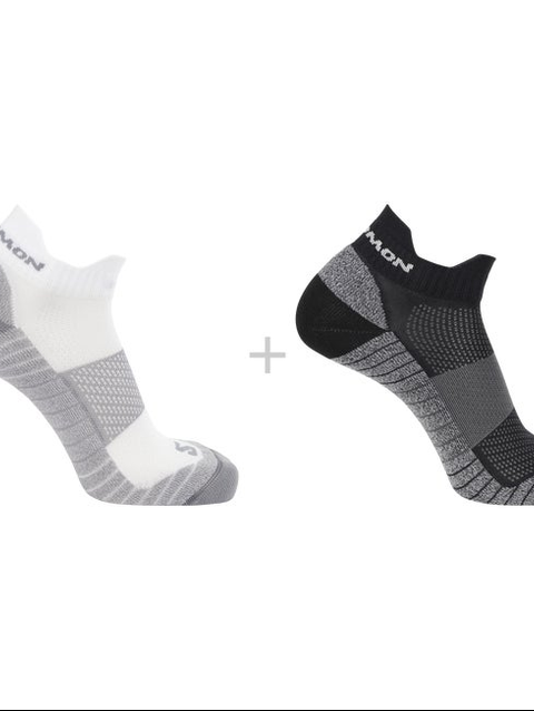 AERO ANKLE 2-PACK Unisex Socks BLACK / WHITE