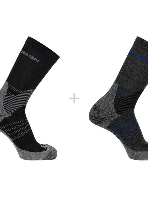 X ULTRA ACCESS CREW 2-PACK Unisex Socks Anthracite / BLACK