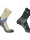 X ULTRA ACCESS CREW 2-PACK Unisex Socks RAINY DAY / Laurel Wreath