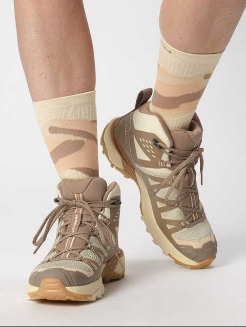 OUT ALPS CREW 2-PACK Unisex Socks Curry / SHORTBREAD