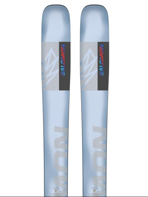 QST BLANK Unisex Freeride Skis Illusion Blue / Pastel Neon Blue 3 / Poppy Red