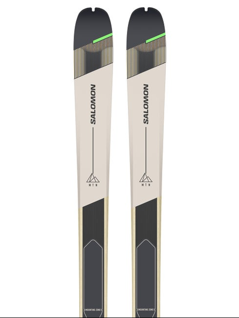 MTN 86 CARBON Unisex Touring Skis Rainy Day / Pastel Neon Green 1 / Black