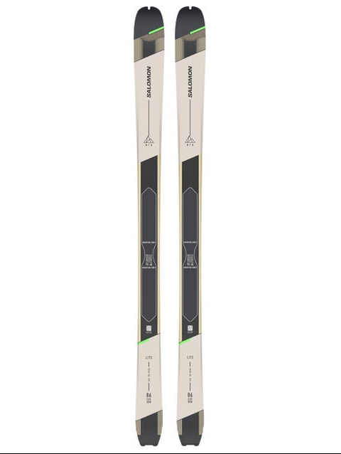 MTN 86 CARBON Unisex Touring Skis Rainy Day / Pastel Neon Green 1 / Black