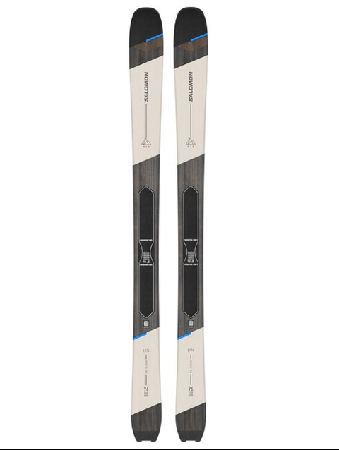 MTN 96 CARBON Unisex Touring Skis Rainy Day / Process Blue / Black