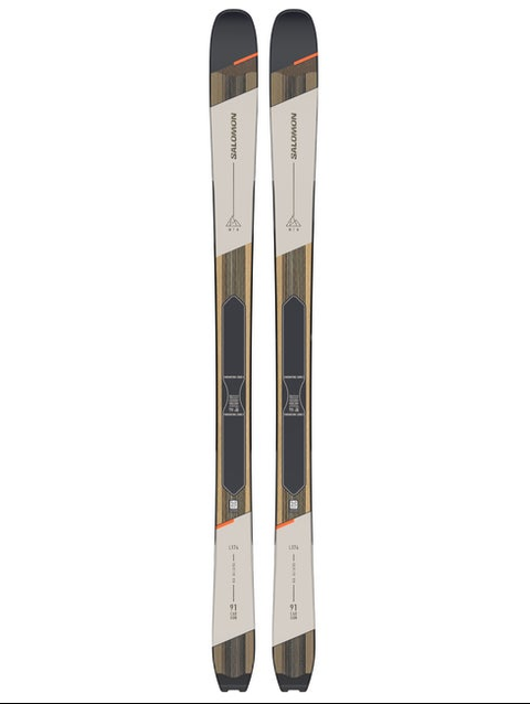 MTN 91 CARBON Unisex Touring Skis Rainy Day / Black / Neon Turmeric