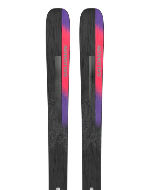 STANCE 102 Unisex All-Mountain Skis Black / Fiery Coral / Royal Lilac