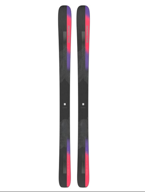 STANCE 102 Unisex All-Mountain Skis Black / Fiery Coral / Royal Lilac