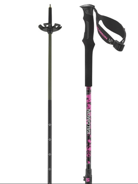 QST CARBON S3 Unisex Alpine Poles Black / Sugar Plum