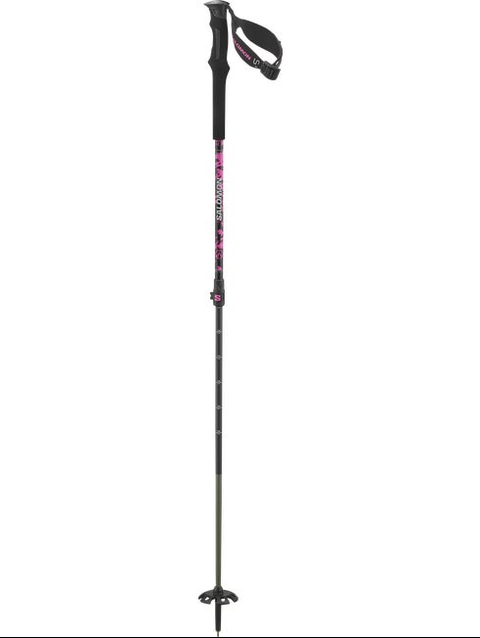 QST CARBON S3 Unisex Alpine Poles Black / Sugar Plum