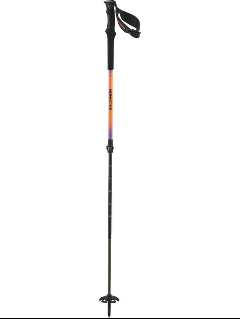 QST CARBON S3 Unisex Alpine Poles Lilac / Neon Orange