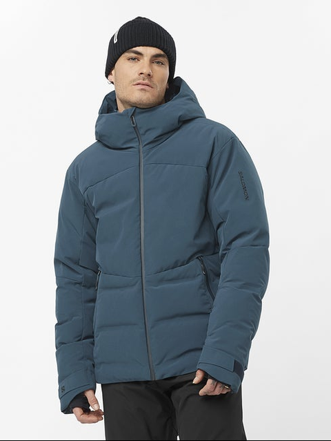 ALPENFLOW Men's Hooded Down Jacket Midnight Navy