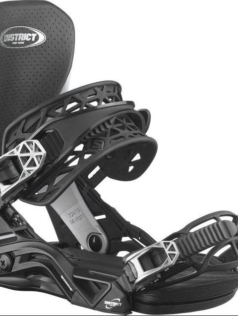 DISTRICT PRO TEAM Men's Snowboard Bindings Chrome