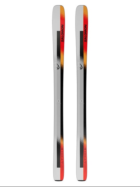 STANCE 84 Unisex All-Mountain Skis Silver Met. / Neon Peach / Fiery Coral