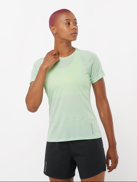 CROSS RUN Women's Short Sleeve T-Shirt AQUA FOAM