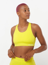 CROSS RUN Women's Sports Bra Sulphur Spring / DEEP BLACK