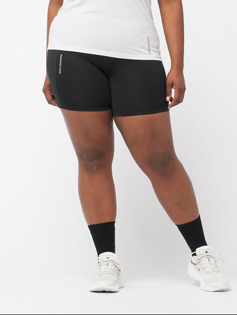 CROSS RUN 5" Women's Short Tights DEEP BLACK