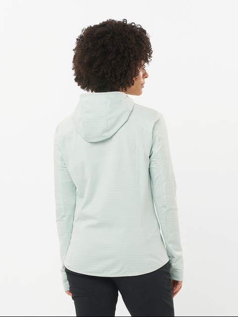 OUTLINE ALL SEASON HYBRID Women's Midlayer Jacket Hoodie MISTY BLUE