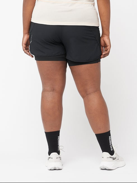 CROSS 2IN1 Women's Shorts DEEP BLACK