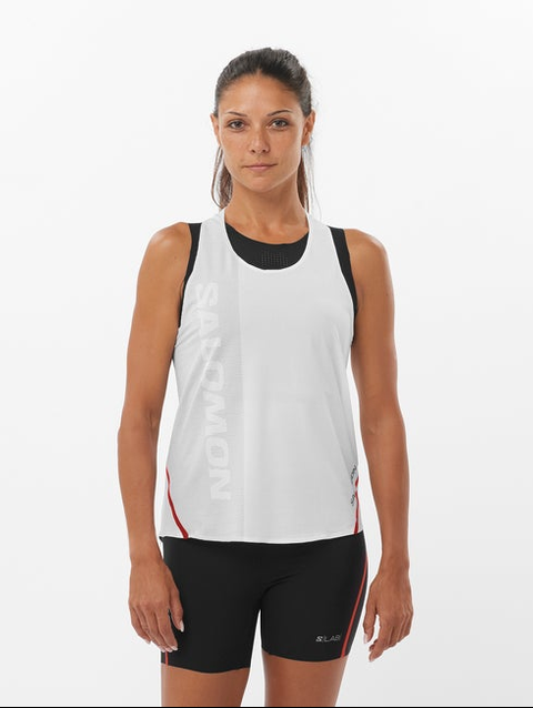 S/LAB SPEED Women's Tank WHITE / DEEP BLACK