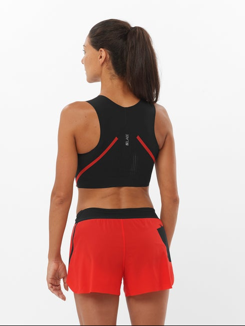 S/LAB SPEED Women's Tank DEEP BLACK / Fiery Red