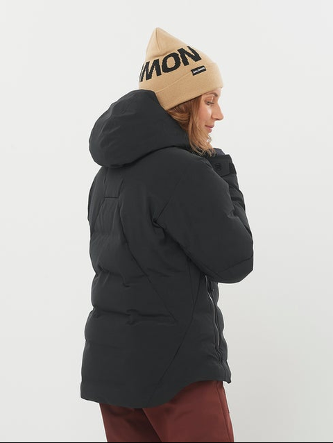 ALPENFLOW DOWN Women's Hooded Down Jacket DEEP BLACK