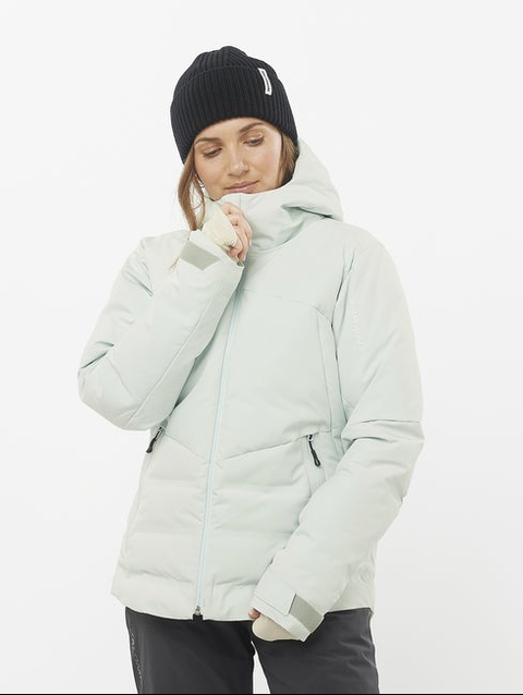 ALPENFLOW DOWN Women's Hooded Down Jacket MISTY BLUE