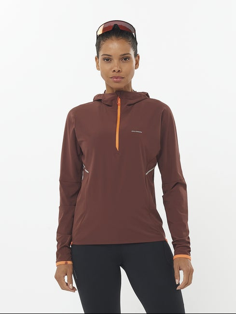 SENSE AERO HYBRID Women’s Half Zip Midlayer RUM RAISIN