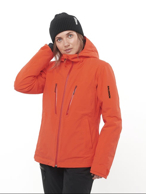 BRILLIANT Women's Insulated Jacket Hoodie CHERRY TOMATO