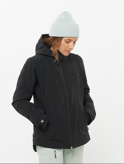 BRILLIANT Women's Insulated Jacket Hoodie DEEP BLACK