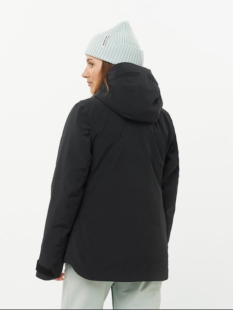 BRILLIANT Women's Insulated Jacket Hoodie DEEP BLACK