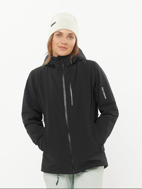 HIGHLAND Women's Insulated Hooded Jacket DEEP BLACK