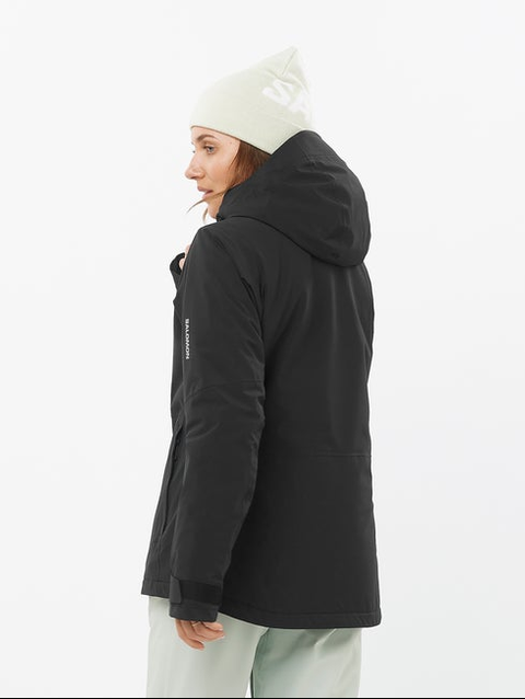 HIGHLAND Women's Insulated Hooded Jacket DEEP BLACK