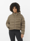 OUTLINE NOVELTY DOWN Women's Hooded Down Jacket SHITAKE