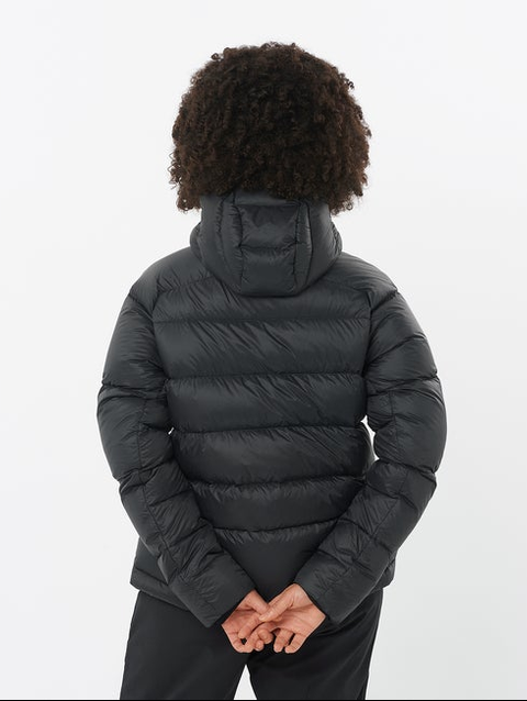 OUTLINE DOWN Women's Hooded Down Jacket DEEP BLACK