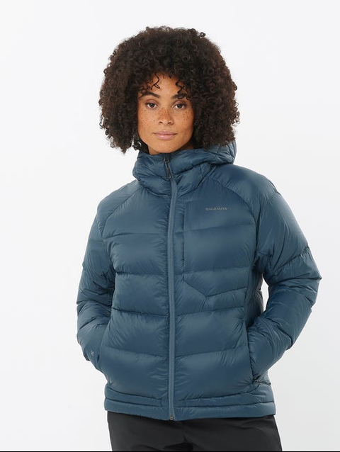 OUTLINE DOWN Women's Hooded Down Jacket Midnight Navy