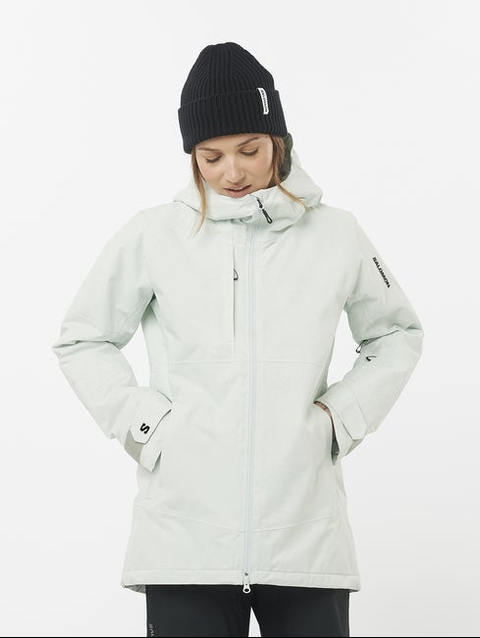 BASHLEY PUFF Women's Insulated Hooded Jacket MISTY BLUE