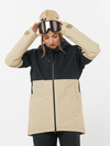 BASHLEY PUFF Women's Insulated Hooded Jacket DEEP BLACK / WHITE PEPPER