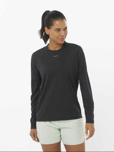 SENSE AERO Women's Long Sleeve T-Shirt DEEP BLACK