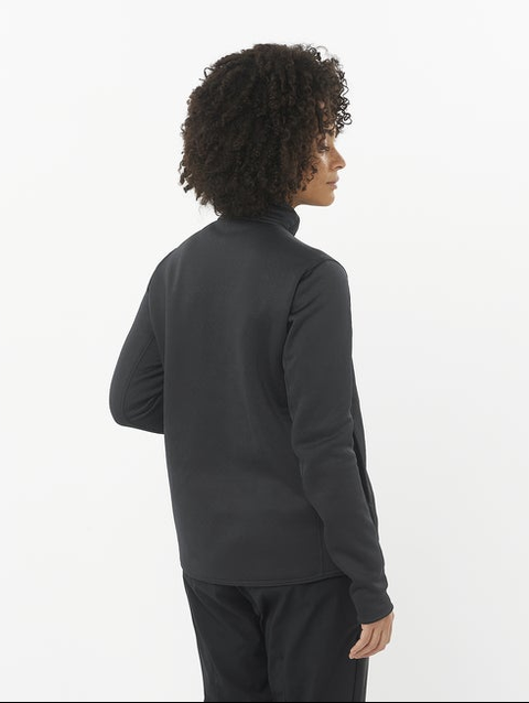 OUTLINE WARM Women’s Half Zip Midlayer DEEP BLACK