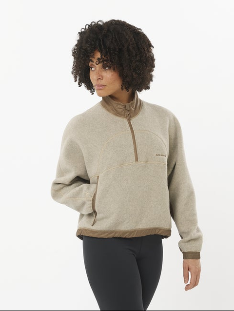 CHROMA Women’s Half Zip Midlayer WHITE PEPPER / SHITAKE